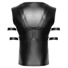 Svenjoyment BONDAGE vīriešu krekls bez piedurknēm ar siksnu sistēmu un ierobežotājiem – melns – L Foto 9