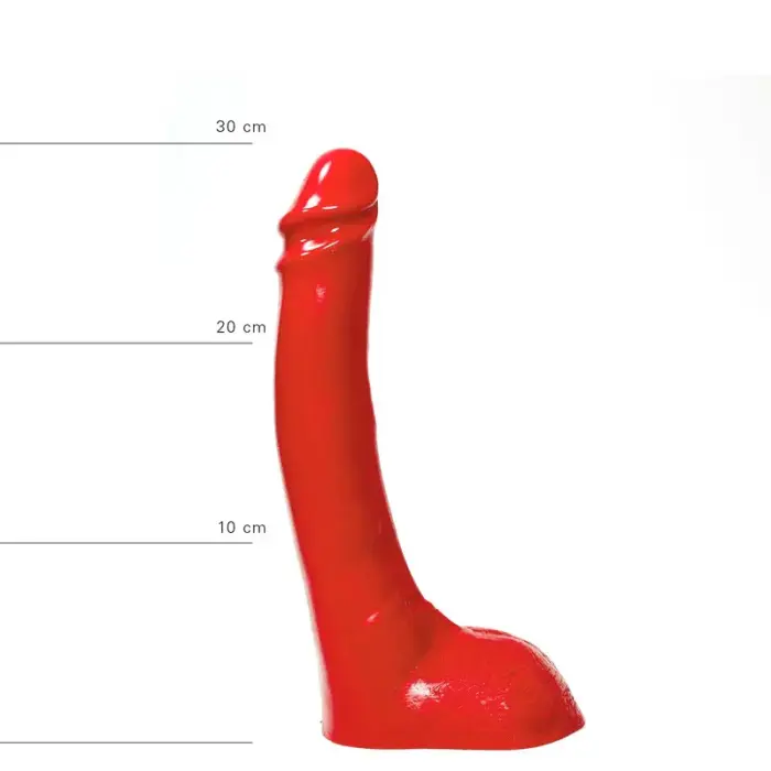 All Red reālistisks dildo ar sēkliniekiem – 18–20 cm (7-8″)