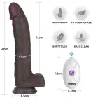 LoveToy Sliding Skin Pro II – вибрирующий силиконовый дилдо – 10" – 10 режимов — Фото 2