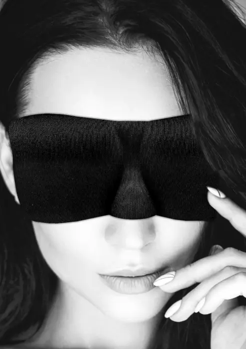 Satin Curvy Eye Mask - With Elastic Straps Photo