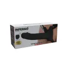 INFERNO vibruojantis strap-on dildo – 20 cm (8″) – juodas — Nuotrauka 3