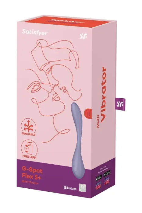 G-Spot Flex 5 Connect App вибратор – 18 cm (7″) – фиолетовый