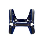 Leather Bulldog Harness with Buckles – Blue – L/XL — Photo 3