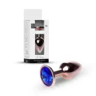 Plug-Jewellery Red Gold Anal Plug with Dark Blue Stone – 7 cm (2.8″) — Photo 9