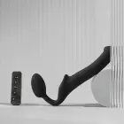 Вибрирующий страпон-вибратор – 15.2 cm (6″) – черный — Фото 10