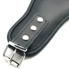 Red Leather Leather Collar – vegetable-tanned leather BDSM collar – black — Photo 4