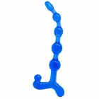 Baile Bendy Twist elastīga anālo bumbiņu ķēde – 26 cm – Zils — Foto 1