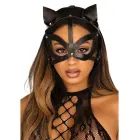 Leg Avenue kunstnahast needitud kassimask – must – One Size — Foto 3