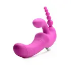 Regal Rider - Trīskārši vibrējošs bezsiksnas strap-on — Foto 7
