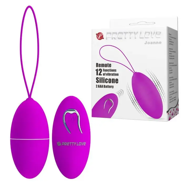 PRETTY LOVE Joanne 12-функциональное виброяйцо – 6 cm (2.4″) – розовое