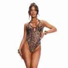 Obsessive Addia Teddy Open Crotch Brown - Animal Print, Adjustable Fit — Photo 5