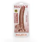 Izliekts reālistisks dildo ar sēkliniekiem un piesūcekni – 20.5 cm (8″) — Foto 1