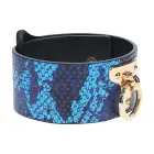 Ouch! Florence Collection Bonded Leather Handcuffs – Blue — Photo 5