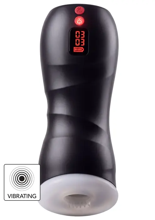 FUSION X Vibrating Twin Turbo Masturbator – Black