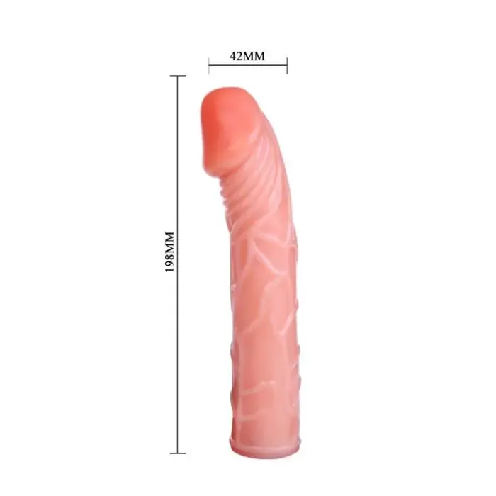 BAILE strap-on reālistisks dildo – 22 cm – miesas krāsa Foto 5