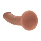 Kahekordse tihedusega silikoonist kaardus realistlik dildo iminapaga – päevitunud – 20,5 cm — Foto 4