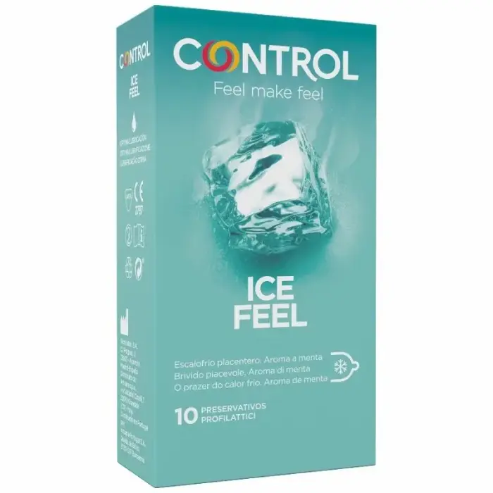 CONTROL Ice Feel atvēsinoši piparmētru prezervatīvi – 10 gab.