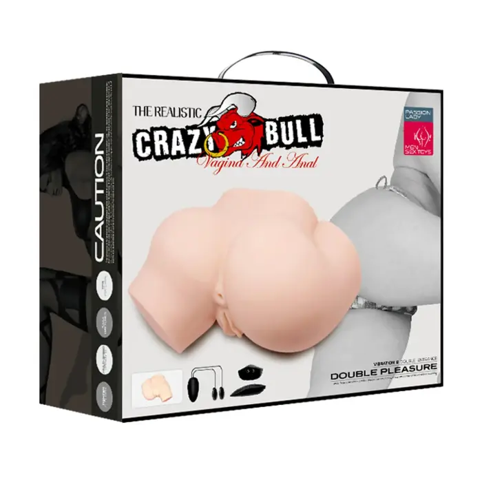 CRAZY BULL - Realistic Dual-Channel Masturbator with Vibration