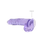 Realistlik dildo munanditega ja iminapaga – 25 cm (9.8″) – Lilla — Foto 4