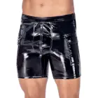 Black Level Black Vinyl Shorts with Padded Pouch and Flap Pockets – XL — Photo 2