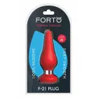 FORTO F-21 Tear Drop anālais spraudnis – M – Sarkans — Foto 1