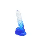 Kiotos Cox krāsains dildo – 18.5 cm (7.3″) – Caurspīdīgs/zils — Foto 3