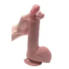 Elastīgs hiperreālistisks dildo – 21 cm (8.3″) – Miesas krāsa — Foto 6