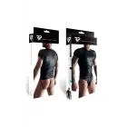 Men's Wet Look T-Shirt with Mesh Sleeves – Black – L — Photo 4