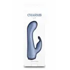 NS Novelties Charms Ivy компактный силиконовый вибратор – LED кнопка-сердечко – синий – 13,4 см — Фото 4