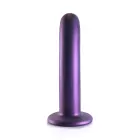 Gluds silikona G-punkta dildo – 14.5 cm (6″) – Metālisks Foto 8