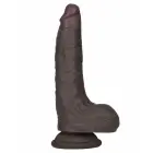 LoveToy Sliding Skin Pro II – divslāņu reālistisks silikona dildo – melns – 17,8 cm (7'') — Foto 3