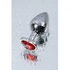 Sudraba anālais spraudnis ar rozā sirds formas dārgakmeni – S – Pink Foto 11