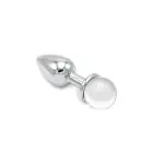 Anālais spraudnis ar caurspīdīgu lodveida dārgakmeni – 8.8 cm (3.5″) — Foto 3