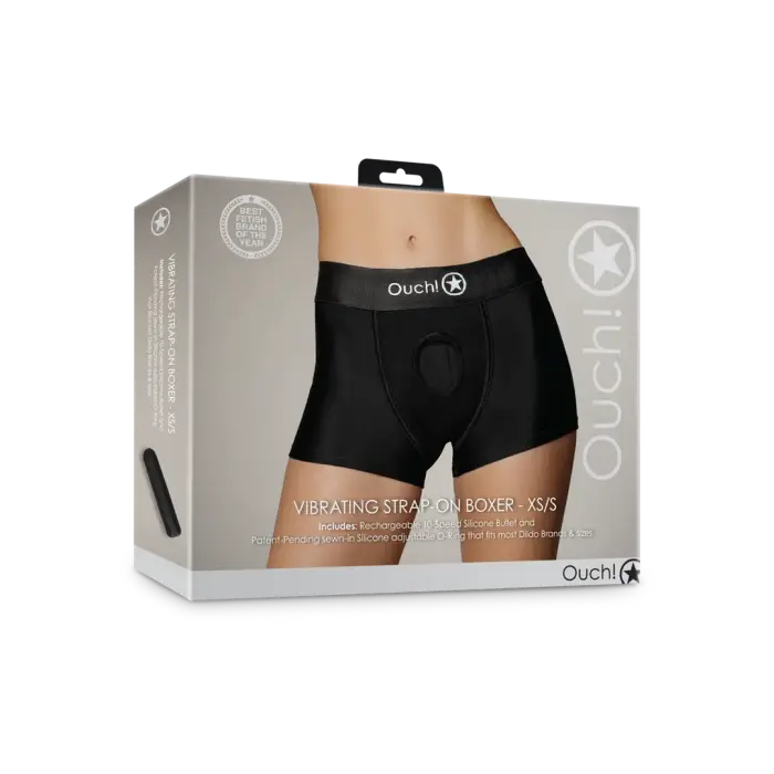 Vibrating Strap-on Boxer – XS/S – Black