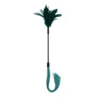 Indica Feather Tickler with Silicone Strips – Green — Photo 1