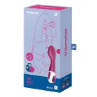 Hot Spot šildantis G taško vibratorius – 20.5 cm (8″) – bordo/baltas — Nuotrauka 1