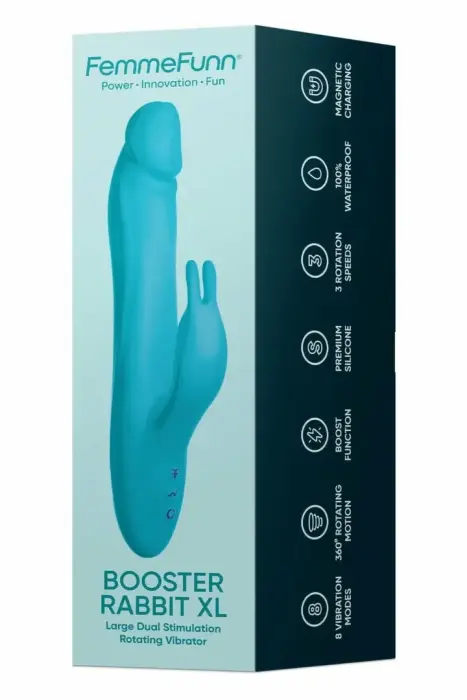 FemmeFunn Booster Rabbit XL – 27.9 cm (11″) – Blue