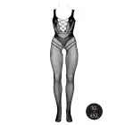 Võrkbodi rõhutatud joontega – must – Plus size — Foto 10