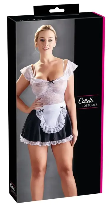 Cottelli Collection платье горничной – чёрное / белое – M