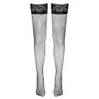 Cottelli Collection чулки в сетку с широким кружевным верхом – чёрные — Фото 4