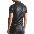 RMLuca001 Military Style Wet Look Shirt – Black – M — Photo 2