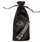 Fifty Shades of Grey Drive Me Crazy stikla divpusējs dildo – 19 cm (7.5″) – caurspīdīgs — Foto 7