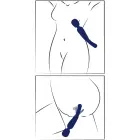 Sweet Smile 2in1 wand vibratorius su liežuvėlio funkcija – 24.3 cm (9.6″) – violetinis — Nuotrauka 15