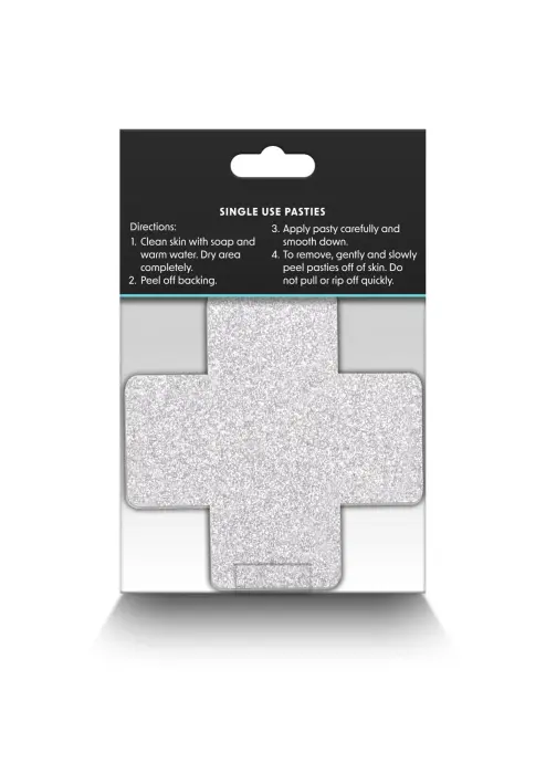 Glitter Cross Pasties (2 pāru iepakojums) – sarkans Foto 3