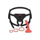 b-Vibe Beginners Strap-On Harness Set – regulējama siksna ar 5" silikona spraudni – melna — Foto 2