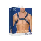 Leather Bulldog Harness with Buckles – S/M – Blue — Photo 1