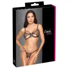 Cottelli LINGERIE Netz krūštura un stringu komplekts – melns – S — Foto 1