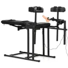 Master Series Obedience Chair – регулируемое бондажное кресло со съёмной секс-машиной – чёрное — Фото 2