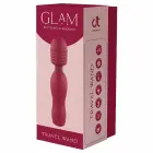 GLAM Travel Wand – kompakts uzlādējams masāžas vibrators (wand tipa) – rozā – 14,5 cm — Foto 1