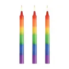 Pride rainbow drip candles for wax play – set of 3 — Photo 3